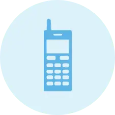 通信機能を象徴する携帯電話のアイコン